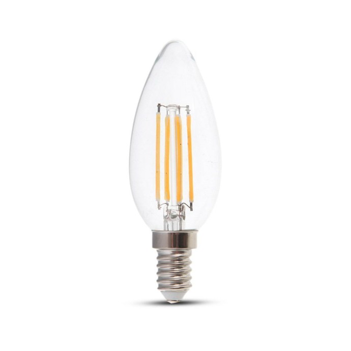 LED Bulb 4W Filament E14 Clear Cover Candle Dimmable 3000K LED Bulb 4W Filament E14 Clear Cover Candle Dimmable 3000K