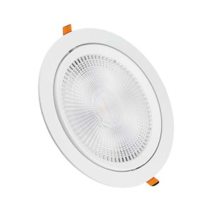 Faretto LED Chip Samsung Da Incasso Rotondo 30W Inclinabile Colore Bianco 3000K