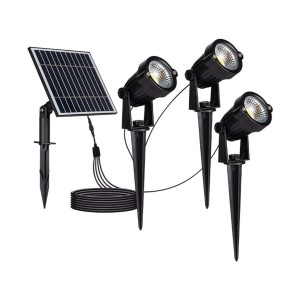 3*1.2W LED Solar Spike Black Body 3000K IP65