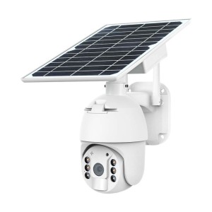 WiFi Hd Smart Solar Energy Ptz Camera with Sensor White Body