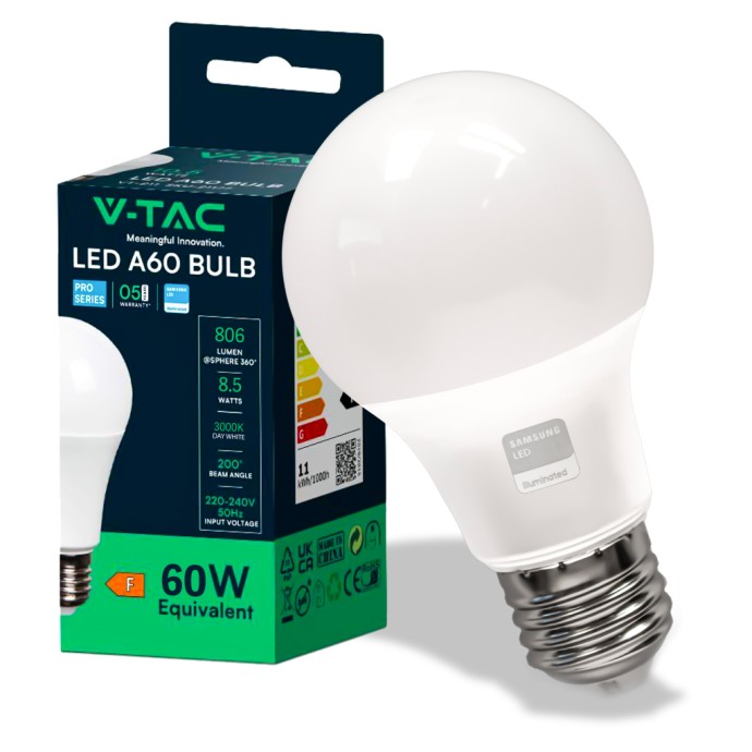 LED Bulb Samsung Chip 8.5W E27 A58 Plastic 3000K LED Bulb Samsung Chip 8.5W E27 A58 Plastic 3000K
