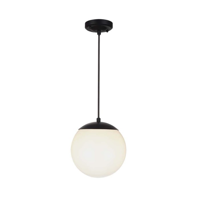 Ceiling Hanging Lamp 1*E27 Matt Black Opal Plastic C Ball Ceiling Hanging Lamp 1*E27 Matt Black Opal Plastic C Ball