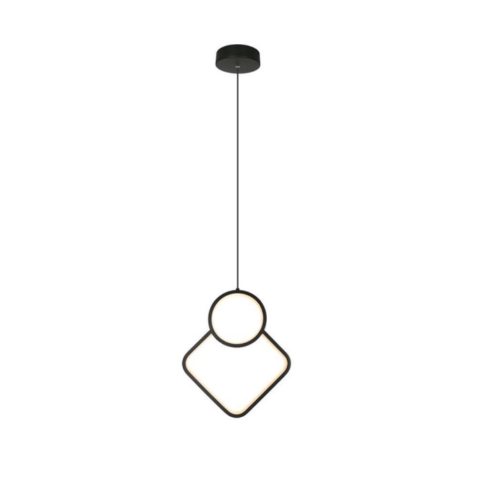 12W LED Designer Metal Hanging Lamp 280*1800MM Black Body 3000K