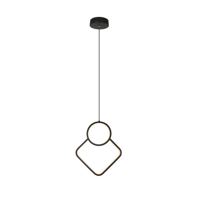 12W LED Designer Metal Hanging Lamp 280*1800MM Black Body 4000K