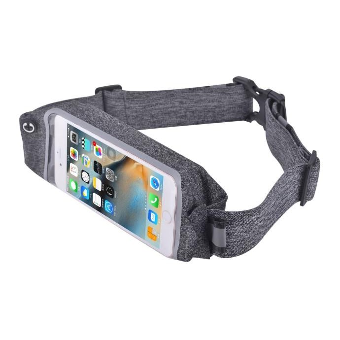 Marsupio Easygo in Lycra con Porta Smartphone Grigio Marsupio Easygo in Lycra con Porta Smartphone Grigio