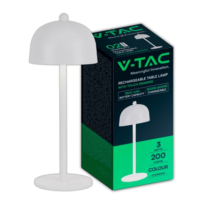 LED Table Lamp 1800mAH Battery 115*300 3IN1 White Body LED Table Lamp 1800mAH Battery 115*300 3IN1 White Body