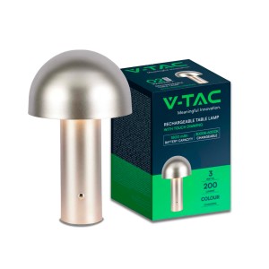 LED Table Lamp 1800mAH Battery 150*250 3IN1 Champagne Gold Body