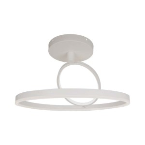 37W LED Designer Ceiling Light White 500*200MM Double Round 3000K