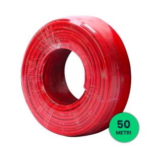 Cavo Solare Fotovoltaico 4 mmq Unipolare Colore Rosso per Collegamento Professionale Pannelli Solari Fotovoltaici (Bobina 50 Met