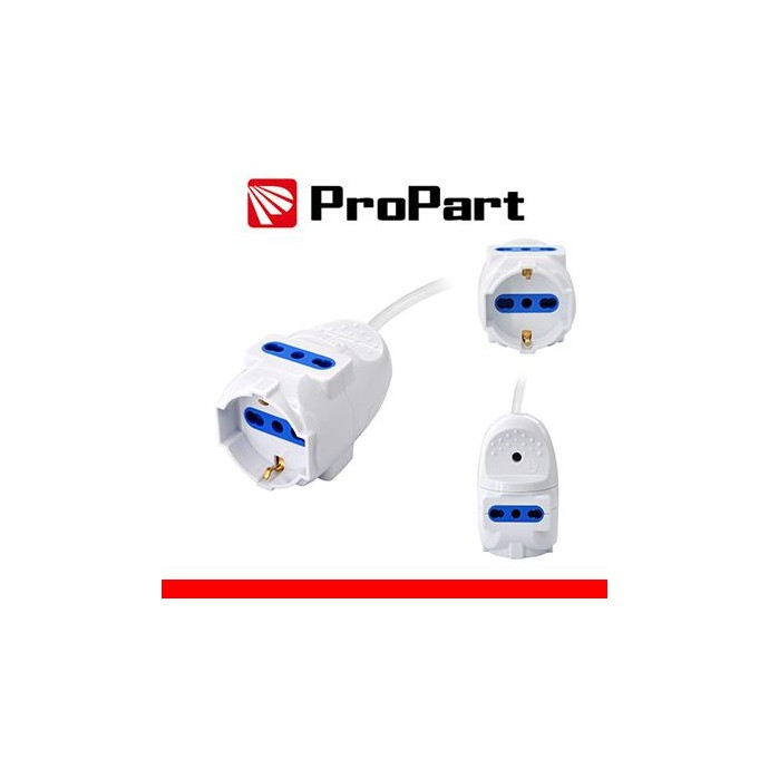 Prolunga lineare con Multipresa volante 3 posti Spina 2P+T Prolunga lineare con Multipresa volante 3 posti Spina 2P+T