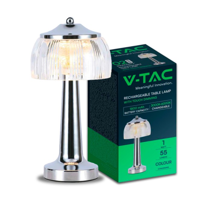 LED Table Lamp 1800mAH BatteryD:13.5*26.5 Chrome Body3IN1 LED Table Lamp 1800mAH BatteryD:13.5*26.5 Chrome Body3IN1
