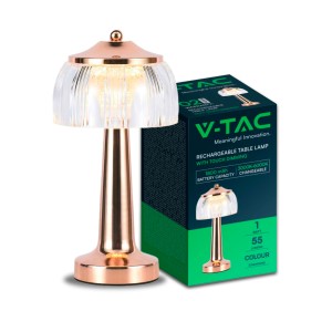 LED Table Lamp 1800mAH BatteryD:13.5*26.5 French Gold Body 3IN1