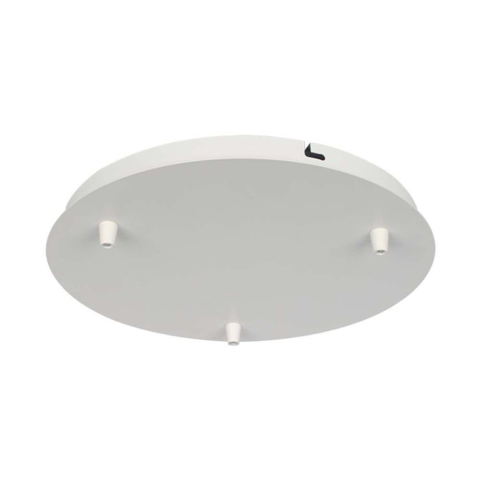 Steel Canopy D300*H25mm With 3 Holes On Surface - Matt White Steel Canopy D300*H25mm With 3 Holes On Surface - Matt White