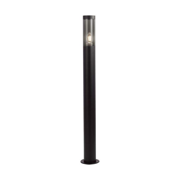 Bollard Garden Light Fitting E27 (76mmx119x1000mm) Smoke Plastic/SS Black Body IP44 Bollard Garden Light Fitting E27 (76mmx119x1000mm) Smoke Plastic/SS Black Body IP44