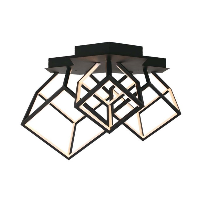 46W LED Designer Ceiling Light ( L64*W35.9*H41CM) 3000K Black Body 46W LED Designer Ceiling Light ( L64*W35.9*H41CM) 3000K Black Body