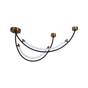 20W LED Designer Hanging Lamp Black+Brass 4000K