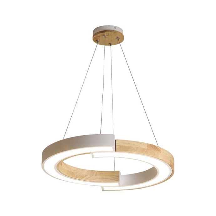32W LED Designer Hanging Lamp (43*100) 4000K White Body Whit Wood 32W LED Designer Hanging Lamp (43*100) 4000K White Body Whit Wood