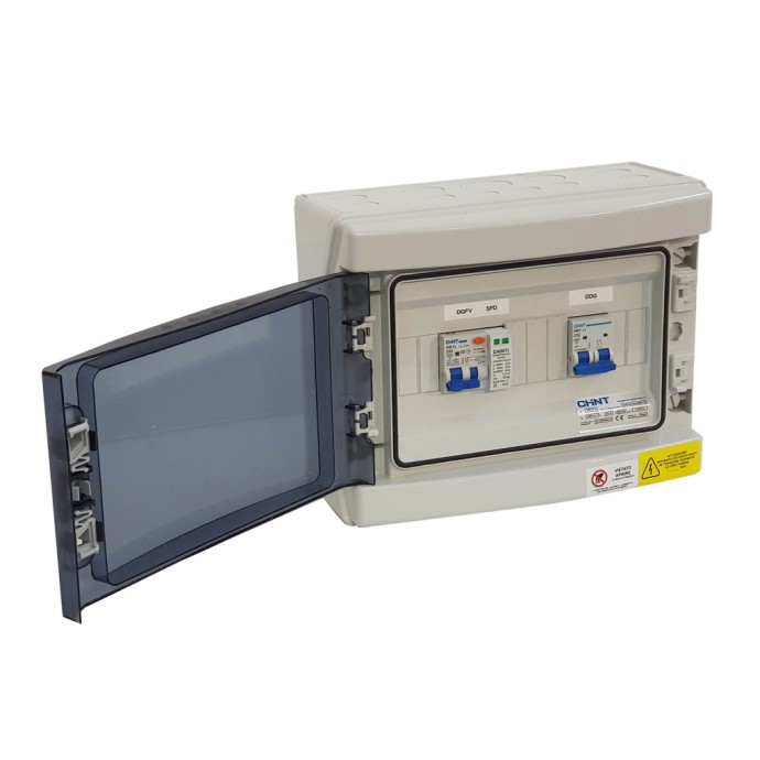 Quadro AC Monofase 5kW 25A 230V 12 Moduli Entra/Esci + SPD + PG IP65