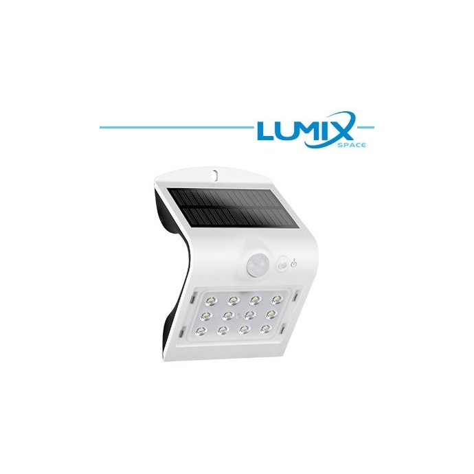 Lampada da parete LED solare senza fili con Sensori 220lm BIANCO Lampada da parete LED solare senza fili con Sensori 220lm BIANCO