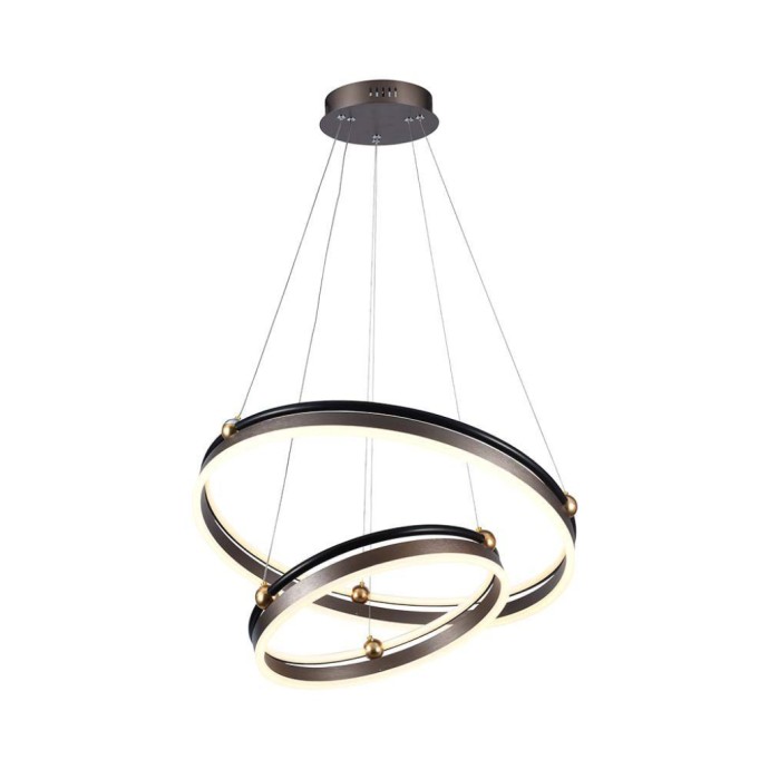 50W LED Designer Hanging Lamp Double Ring 3000K Coffee Body 50W LED Designer Hanging Lamp Double Ring 3000K Coffee Body