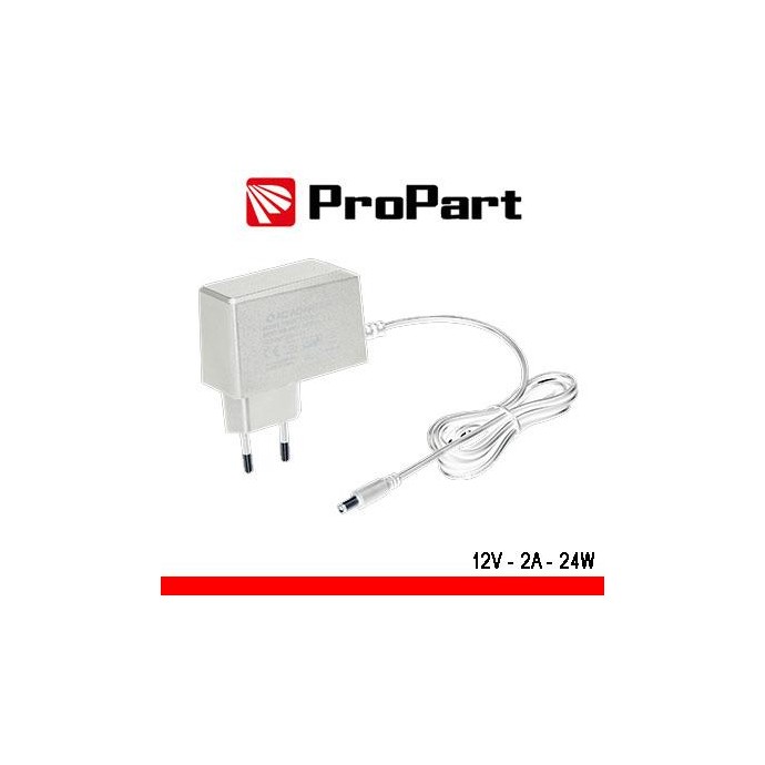 Alimentatore Switching tensione cost 12Vdc 2A (24W) Bianco Alimentatore Switching tensione cost 12Vdc 2A (24W) Bianco