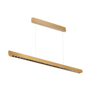 36W LED Linear Hanging Suspension Light Lens Type-CCT:3IN1 - Matte Gold