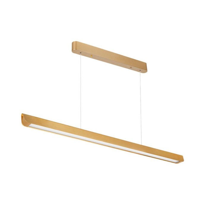36W LED Linear Hanging Suspension Light Diffuser Plate Type-CCT:3IN1 - Matte Gold 36W LED Linear Hanging Suspension Light Diffuser Plate Type-CCT:3IN1 - Matte Gold