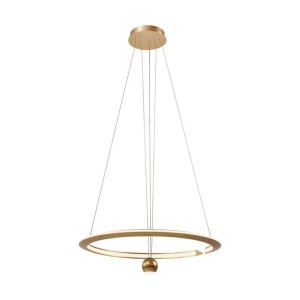 45W Circular Pendant LED Chandelier with Modern and Elegant Adjustable Design in Metal 620*1200mm 4000K Brushed Gold Color