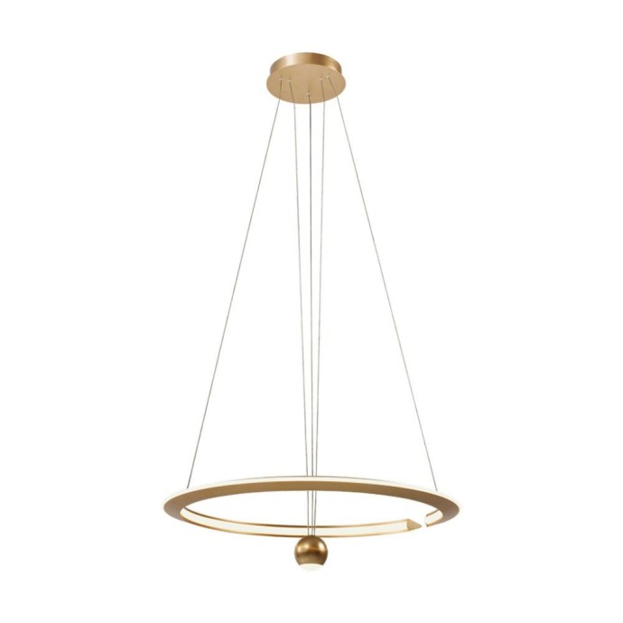 45W Circular Pendant LED Chandelier with Modern and Elegant Adjustable Design in Metal 620*1200mm 4000K Brushed Gold Color 45W Circular Pendant LED Chandelier with Modern and Elegant Adjustable Design in Metal 620*1200mm 4000K Brushed Gold Color