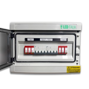 Quadro di Campo DC 2/2 MPPT 1000VDC 16A 12 Moduli Magnetotermico + SPD Siemens / DEHN IP65