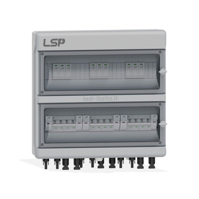 Quadro di Campo DC 3/3 MPPT 1000VDC 16A 18 Moduli LSP IP65 Quadro di Campo DC 3/3 MPPT 1000VDC 16A 18 Moduli LSP IP65