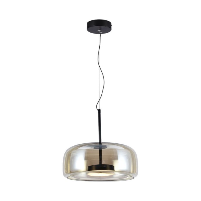 6W LED Designer Pendant Lamp Metal + Glass Body D350*H170 3000K 6W LED Designer Pendant Lamp Metal + Glass Body D350*H170 3000K