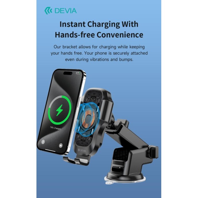 Supporto smartphone per auto con carica wireless telescopico Supporto smartphone per auto con carica wireless telescopico