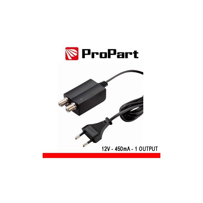Alimentatore per amplificatori d'antennaTV 12V 450mA 1uscita Alimentatore per amplificatori d'antennaTV 12V 450mA 1uscita
