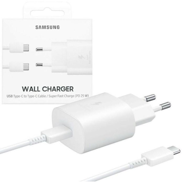 Caricabatteria Originale Samsung EP-TA800XWE 25W con Cavo Caricabatteria Originale Samsung EP-TA800XWE 25W con Cavo