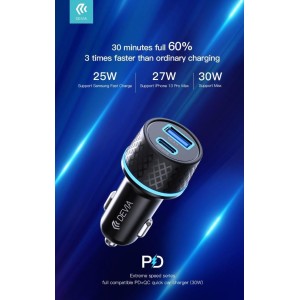 Carica Batterie Rapido slim 2 USB 52.2W da auto 12-24 Volt