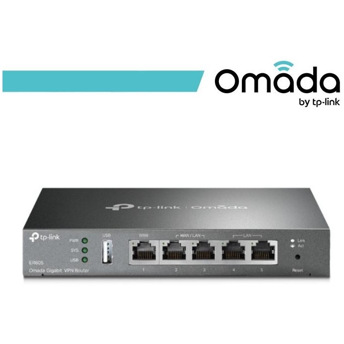 Omada Router Gateway VPN Gigabit Multi-WAN SafeStream - ER605 Omada Router Gateway VPN Gigabit Multi-WAN SafeStream - ER605