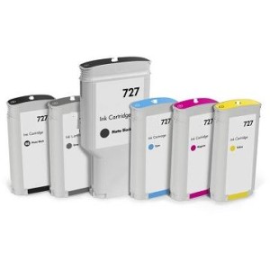 Black Matt Compa Hp T1500,T2500,T920,T930-130ML 727