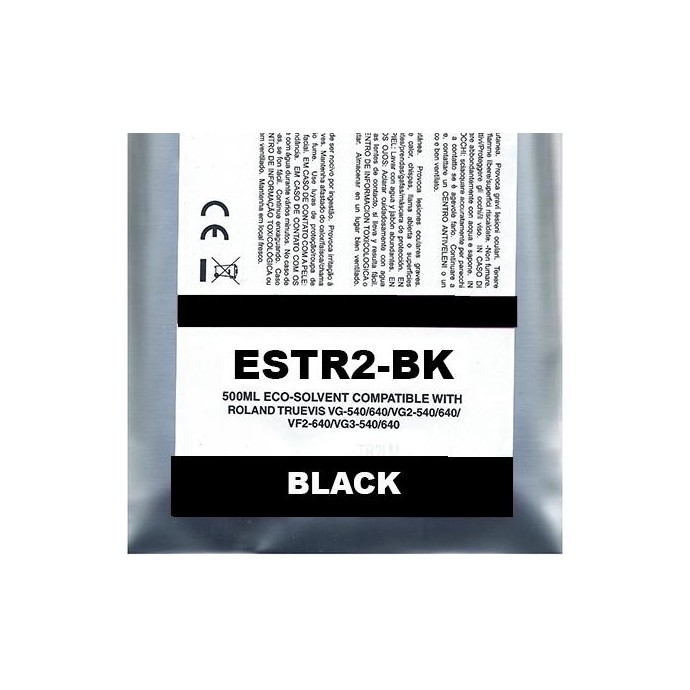 Black Pigment Eco-Solvent Ink Bag Compa Roland TrueVIS SG2,VG2,VF2,SG3,VG3500ML