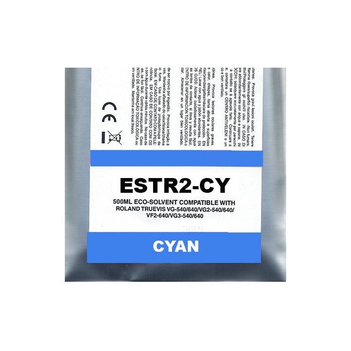 Ciano Pigment Eco-Solvent Ink Bag Compa Roland TrueVIS SG2,VG2,VF2,SG3,VG3500ML Ciano Pigment Eco-Solvent Ink Bag Compa Roland TrueVIS SG2,VG2,VF2,SG3,VG3500ML