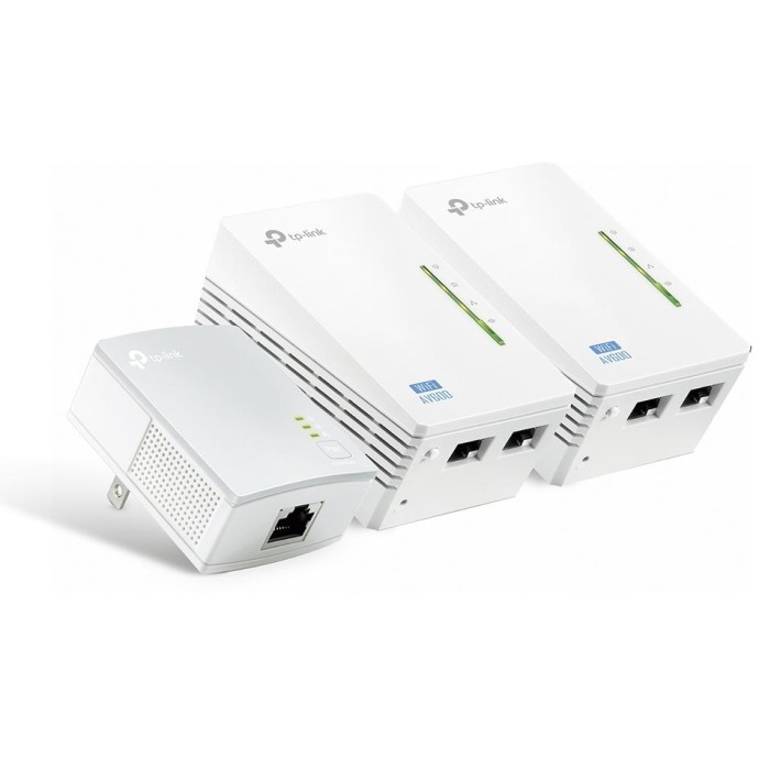 Kit powerline AV600 WiFi 300Mbps 2 Porte LAN (3 Pezzi) Kit powerline AV600 WiFi 300Mbps 2 Porte LAN (3 Pezzi)