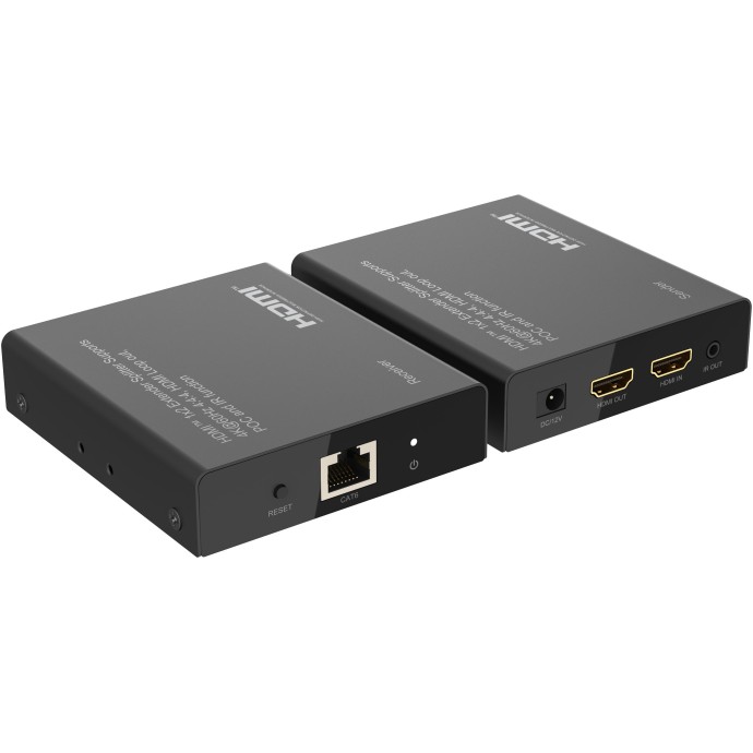 Kit TX-RX Extender HDMI, 70MT UTP, 4K@60Hz HDR, Loop-out Kit TX-RX Extender HDMI, 70MT UTP, 4K@60Hz HDR, Loop-out
