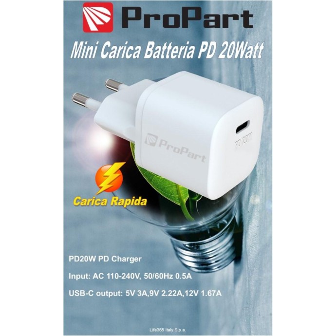 Mini Carica Batteria Rapido PD 20W Uscita Tipo-C Mini Carica Batteria Rapido PD 20W Uscita Tipo-C