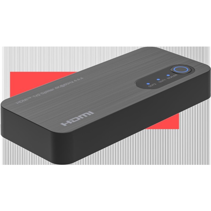 Splitter HDMI 1x2, 18G HDMI 2.0 4K2K@60Hz, con Downscaler Splitter HDMI 1x2, 18G HDMI 2.0 4K2K@60Hz, con Downscaler