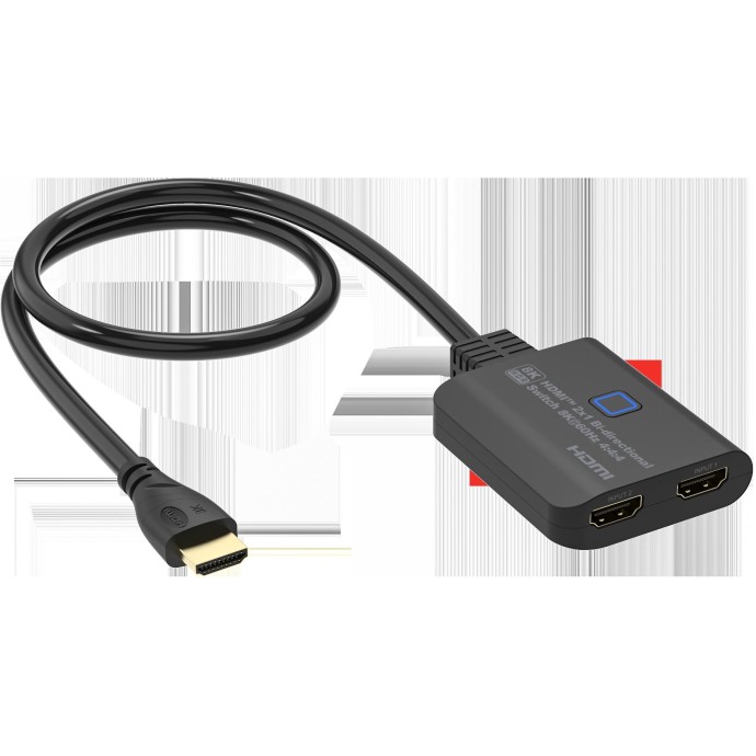 Switch HDMI 2x1, Splitter 1x2, 2 Bidirezionali, 8K@60hz Switch HDMI 2x1, Splitter 1x2, 2 Bidirezionali, 8K@60hz