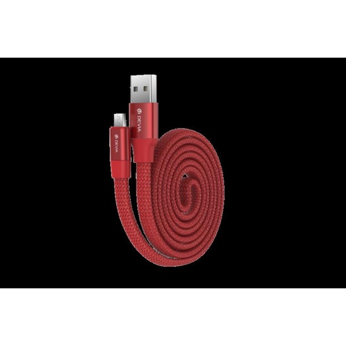 Cavo Piatto in corda Ring Y1 Micro-Usb 80cm Rosso Cavo Piatto in corda Ring Y1 Micro-Usb 80cm Rosso