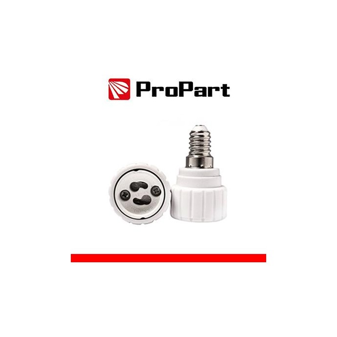 Adattatore per lampada da E14 a GU10 - 2A 250V - 40W max Adattatore per lampada da E14 a GU10 - 2A 250V - 40W max
