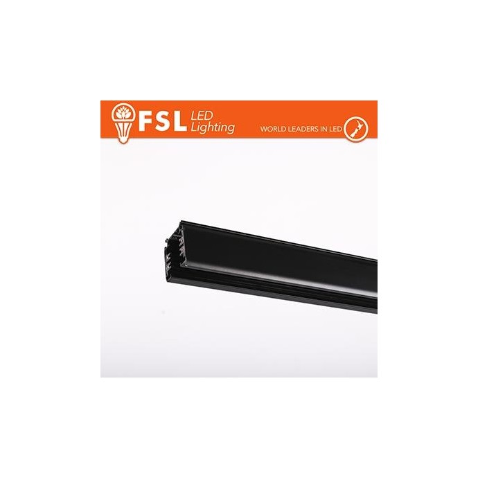FSL Binario per proiettori Trifase 2metri NERO FSL Binario per proiettori Trifase 2metri NERO