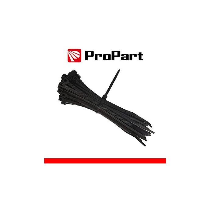 Fascette elettricista nylon 7,2x250mm Nero 100pz Fascette elettricista nylon 7,2x250mm Nero 100pz