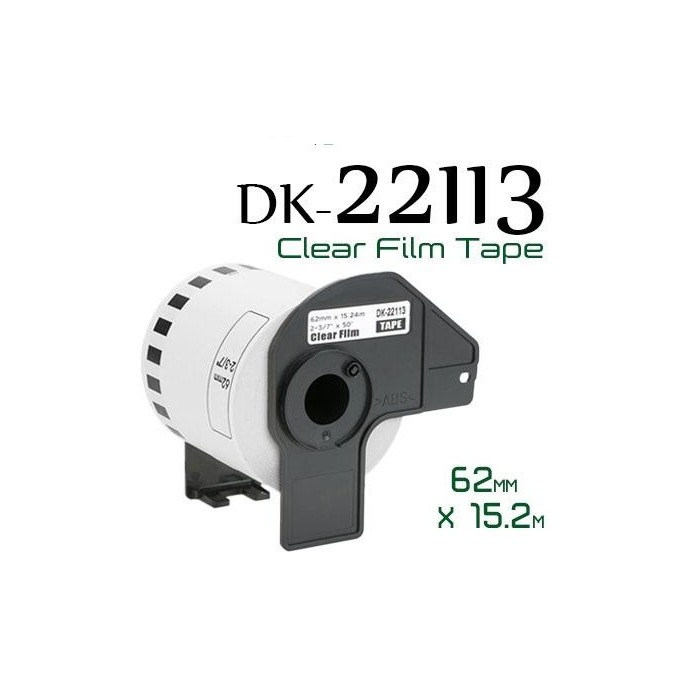 Clear 62mmX15.24m Compa Brother P-Touch QL1000,1050,1060,820
